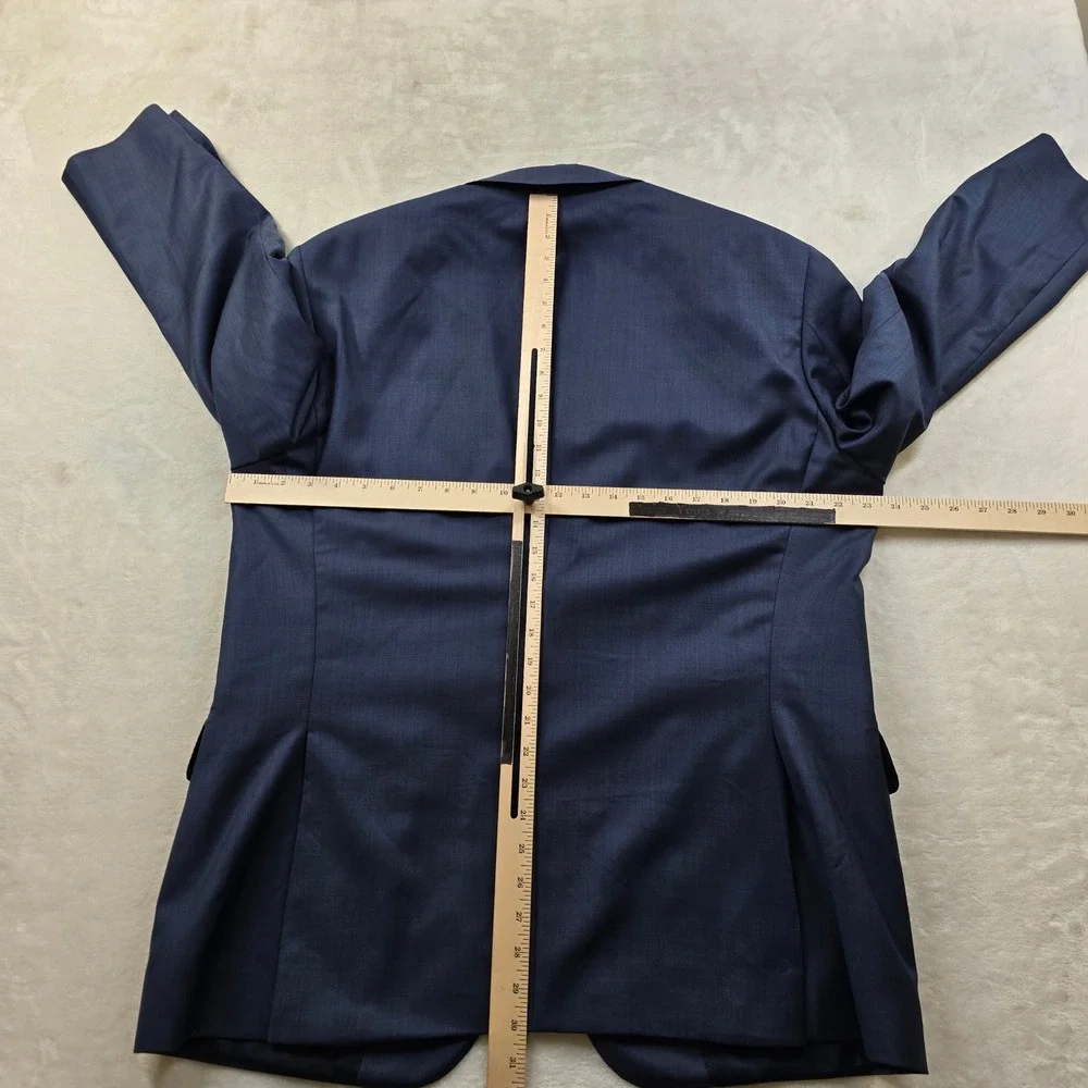 Peter Millar Wool Suit Jacket Mens 46R‎ 46 Blue Blazer Sport Coat